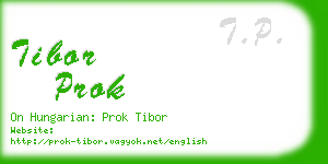 tibor prok business card